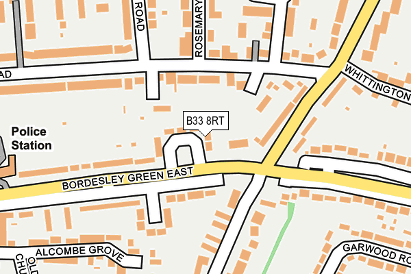 B33 8RT map - OS OpenMap – Local (Ordnance Survey)