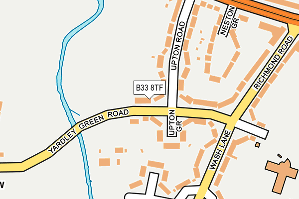 B33 8TF map - OS OpenMap – Local (Ordnance Survey)