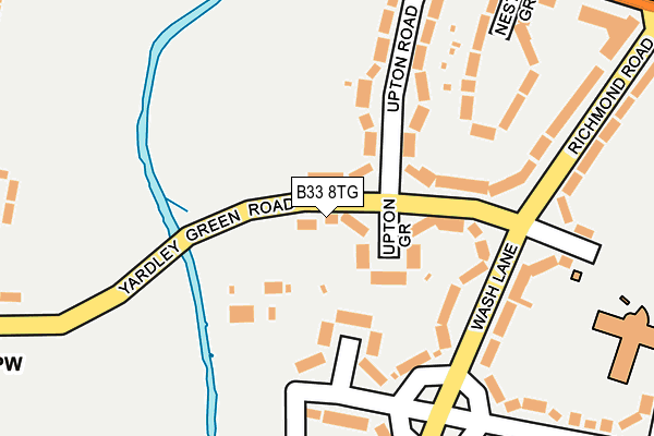 B33 8TG map - OS OpenMap – Local (Ordnance Survey)