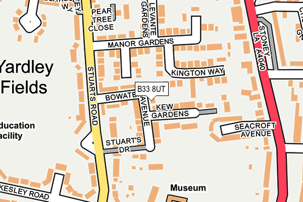 B33 8UT map - OS OpenMap – Local (Ordnance Survey)