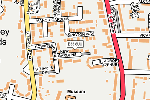 B33 8UU map - OS OpenMap – Local (Ordnance Survey)