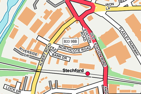 B33 9BB map - OS OpenMap – Local (Ordnance Survey)