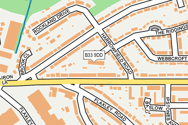 B33 9DD map - OS OpenMap – Local (Ordnance Survey)