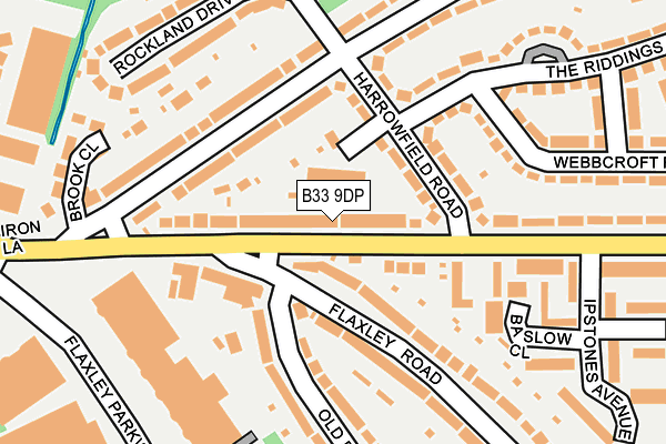 B33 9DP map - OS OpenMap – Local (Ordnance Survey)