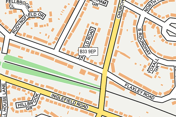 B33 9EP map - OS OpenMap – Local (Ordnance Survey)