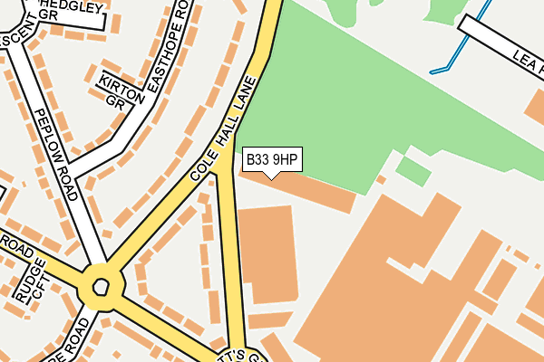 B33 9HP map - OS OpenMap – Local (Ordnance Survey)