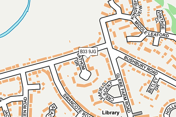B33 9JG map - OS OpenMap – Local (Ordnance Survey)