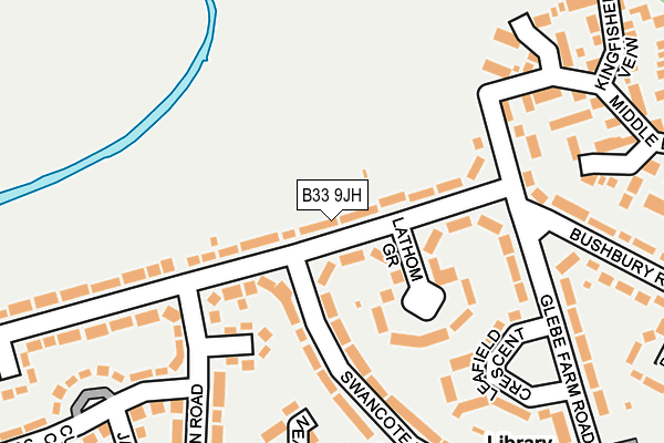 B33 9JH map - OS OpenMap – Local (Ordnance Survey)