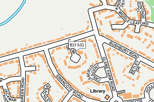 B33 9JQ map - OS OpenMap – Local (Ordnance Survey)