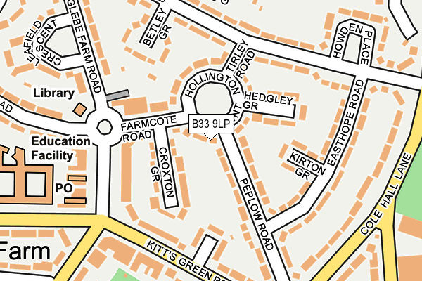 B33 9LP map - OS OpenMap – Local (Ordnance Survey)
