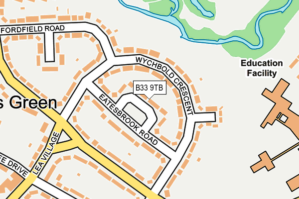 B33 9TB map - OS OpenMap – Local (Ordnance Survey)