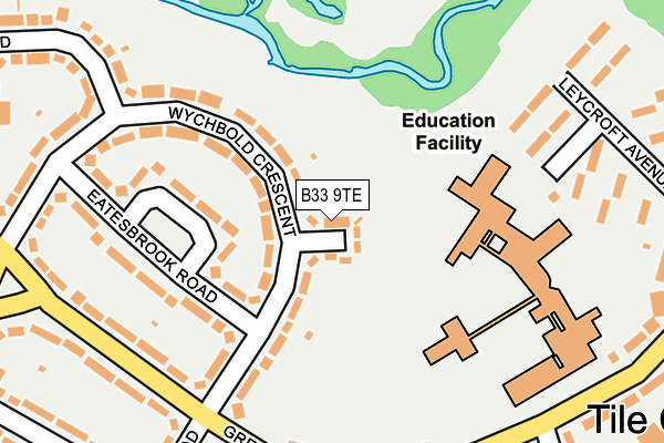 B33 9TE map - OS OpenMap – Local (Ordnance Survey)