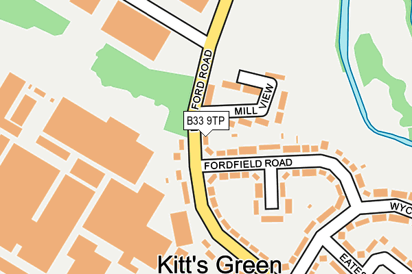 B33 9TP map - OS OpenMap – Local (Ordnance Survey)