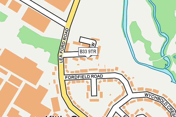 B33 9TR map - OS OpenMap – Local (Ordnance Survey)