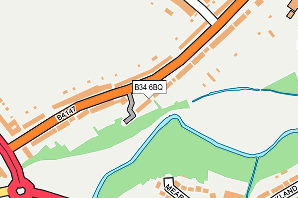 B34 6BQ map - OS OpenMap – Local (Ordnance Survey)