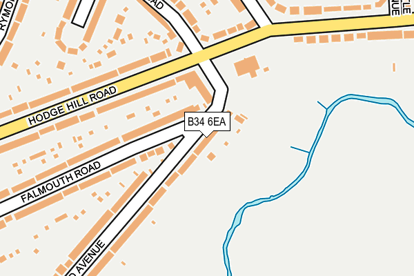 B34 6EA map - OS OpenMap – Local (Ordnance Survey)