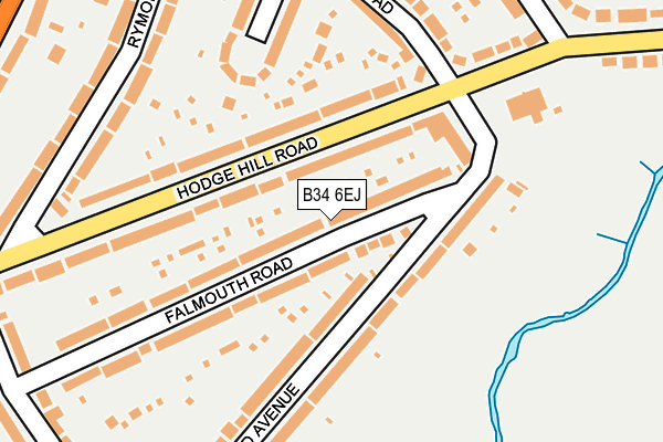 B34 6EJ map - OS OpenMap – Local (Ordnance Survey)