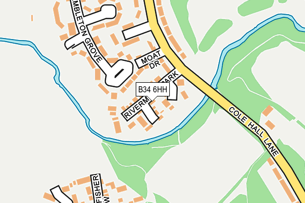 B34 6HH map - OS OpenMap – Local (Ordnance Survey)