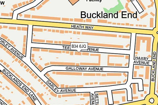 B34 6JQ map - OS OpenMap – Local (Ordnance Survey)