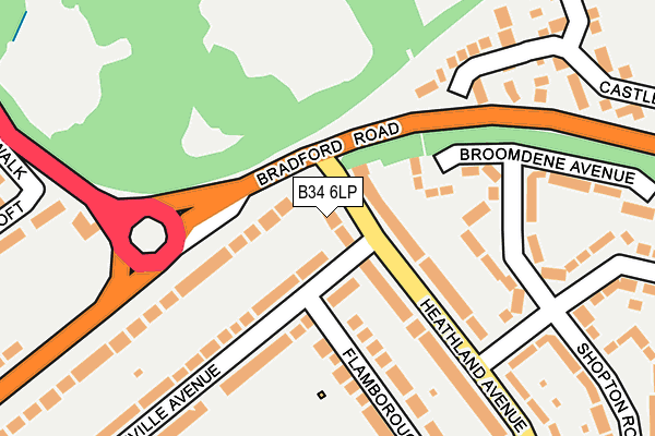 B34 6LP map - OS OpenMap – Local (Ordnance Survey)