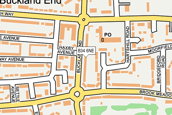 B34 6NE map - OS OpenMap – Local (Ordnance Survey)