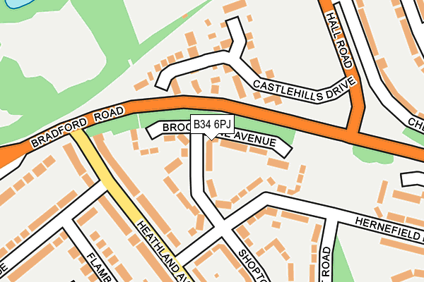 B34 6PJ map - OS OpenMap – Local (Ordnance Survey)