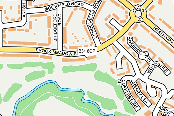 B34 6QP map - OS OpenMap – Local (Ordnance Survey)