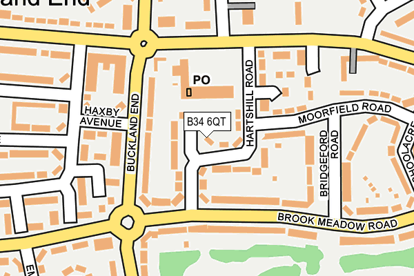B34 6QT map - OS OpenMap – Local (Ordnance Survey)