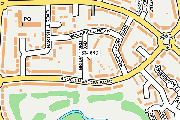 B34 6RD map - OS OpenMap – Local (Ordnance Survey)