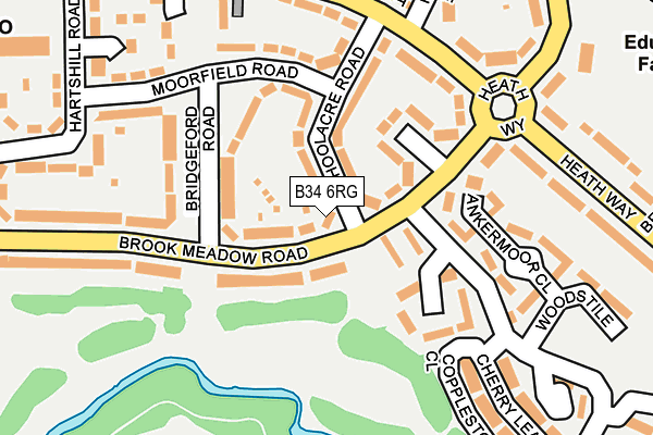 B34 6RG map - OS OpenMap – Local (Ordnance Survey)