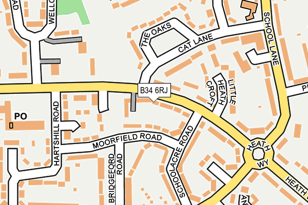 B34 6RJ map - OS OpenMap – Local (Ordnance Survey)