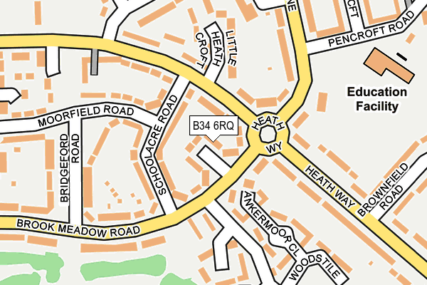 B34 6RQ map - OS OpenMap – Local (Ordnance Survey)