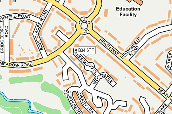 B34 6TF map - OS OpenMap – Local (Ordnance Survey)