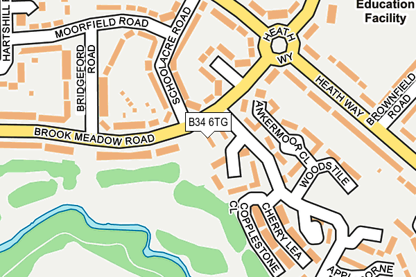 B34 6TG map - OS OpenMap – Local (Ordnance Survey)