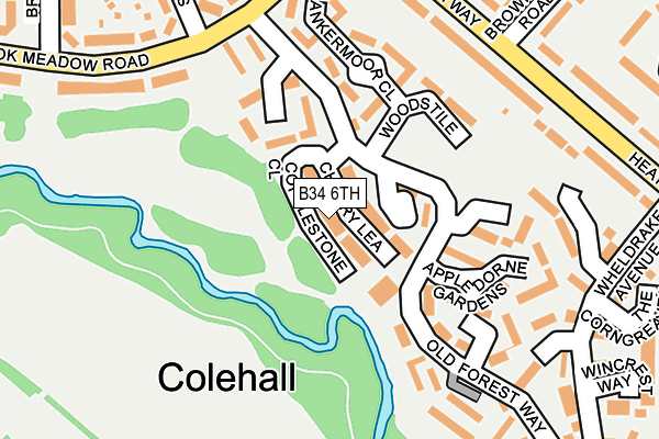 B34 6TH map - OS OpenMap – Local (Ordnance Survey)