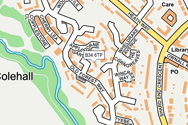 B34 6TP map - OS OpenMap – Local (Ordnance Survey)