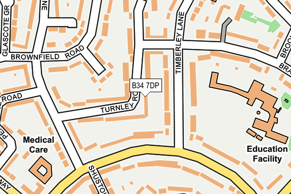 B34 7DP map - OS OpenMap – Local (Ordnance Survey)