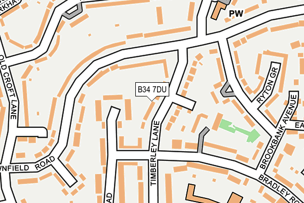 B34 7DU map - OS OpenMap – Local (Ordnance Survey)