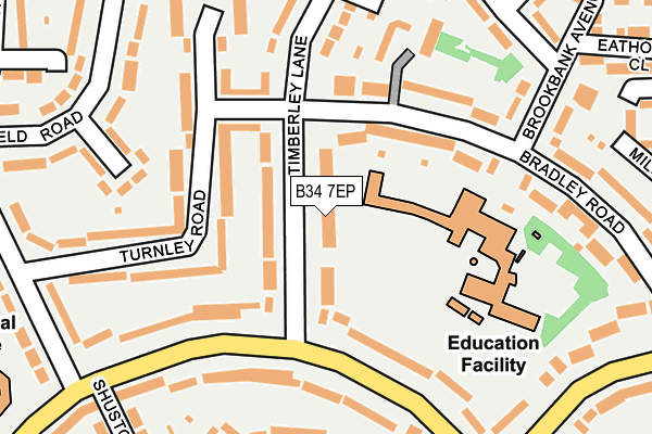 B34 7EP map - OS OpenMap – Local (Ordnance Survey)