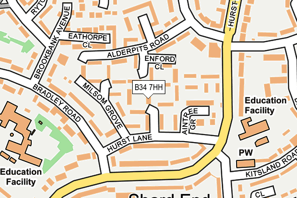 B34 7HH map - OS OpenMap – Local (Ordnance Survey)
