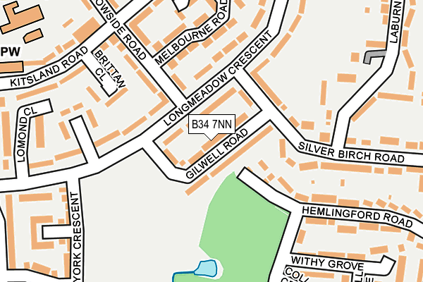 B34 7NN map - OS OpenMap – Local (Ordnance Survey)