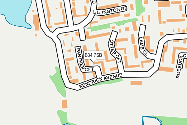 B34 7SB map - OS OpenMap – Local (Ordnance Survey)