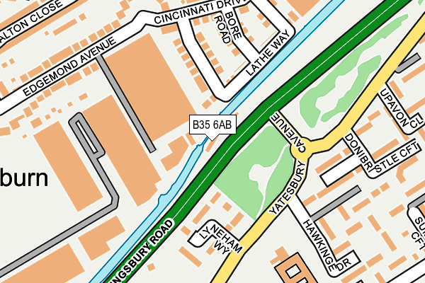 B35 6AB map - OS OpenMap – Local (Ordnance Survey)