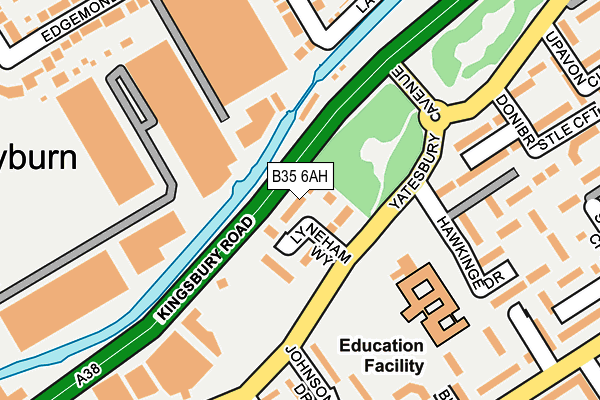 B35 6AH map - OS OpenMap – Local (Ordnance Survey)