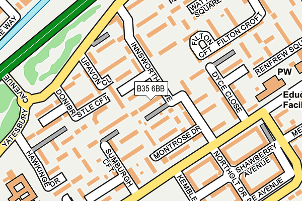 B35 6BB map - OS OpenMap – Local (Ordnance Survey)