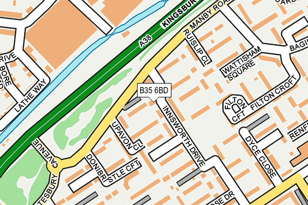 B35 6BD map - OS OpenMap – Local (Ordnance Survey)