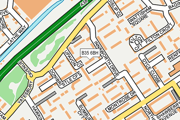 B35 6BH map - OS OpenMap – Local (Ordnance Survey)