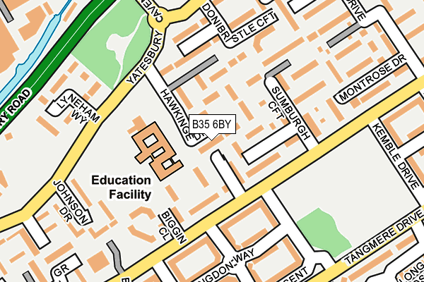 B35 6BY map - OS OpenMap – Local (Ordnance Survey)