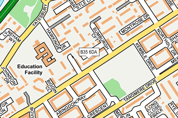 B35 6DA map - OS OpenMap – Local (Ordnance Survey)