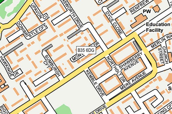 B35 6DG map - OS OpenMap – Local (Ordnance Survey)